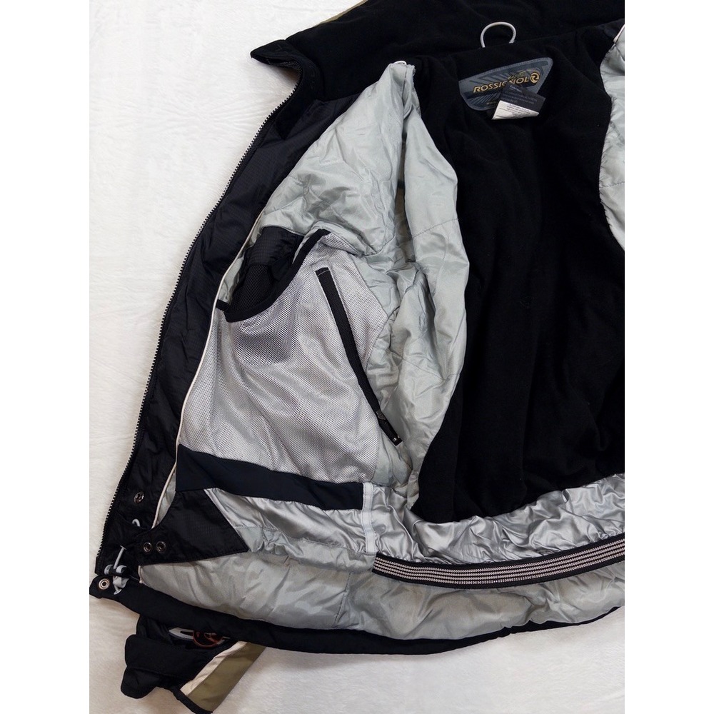 Rossignol Racing Ski Jacket Mens L‎ Black Tan Reflective Insulated Winter Coat - Picture 5 of 16